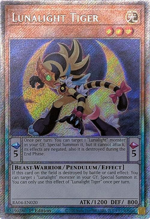Lunalight Tiger [RA04-EN020] Platinum Secret Rare | Cracking-Singles