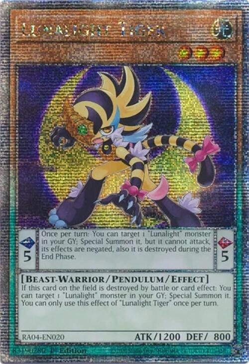 Lunalight Tiger [RA04-EN020] Quarter Century Secret Rare | Cracking-Singles