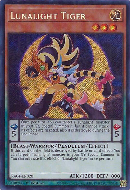 Lunalight Tiger [RA04-EN020] Secret Rare | Cracking-Singles