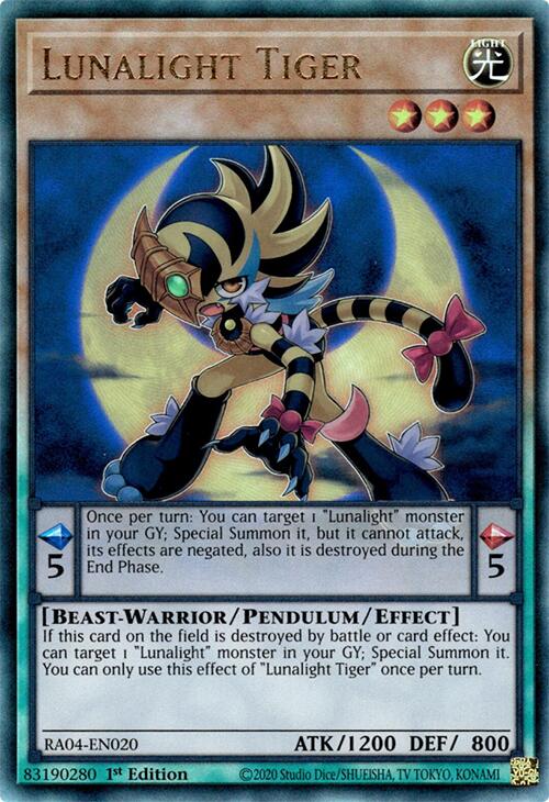 Lunalight Tiger [RA04-EN020] Prismatic Ultimate Rare | Cracking-Singles