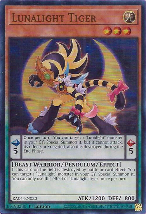 Lunalight Tiger [RA04-EN020] Ultra Rare | Cracking-Singles