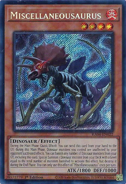 Miscellaneousaurus [RA04-EN022] Secret Rare | Cracking-Singles