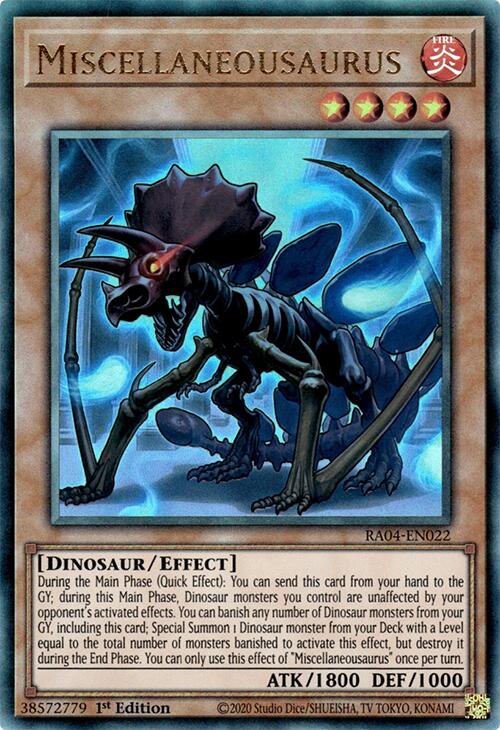 Miscellaneousaurus [RA04-EN022] Prismatic Ultimate Rare | Cracking-Singles