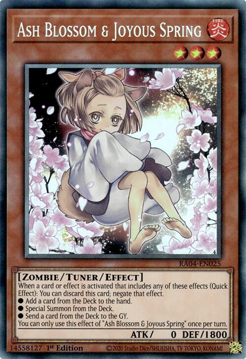 Ash Blossom & Joyous Spring (Alternate Art) [RA04-EN025] Prismatic Collector's Rare | Cracking-Singles