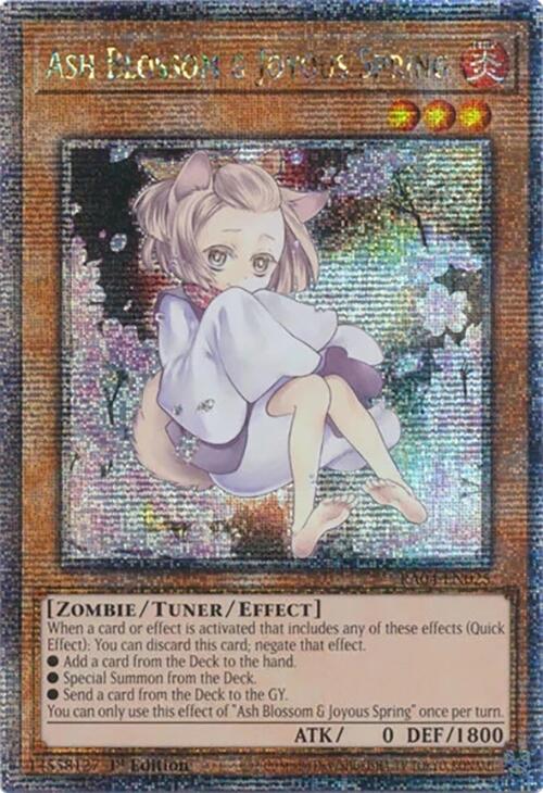 Ash Blossom & Joyous Spring (Alternate Art) [RA04-EN025] Quarter Century Secret Rare | Cracking-Singles