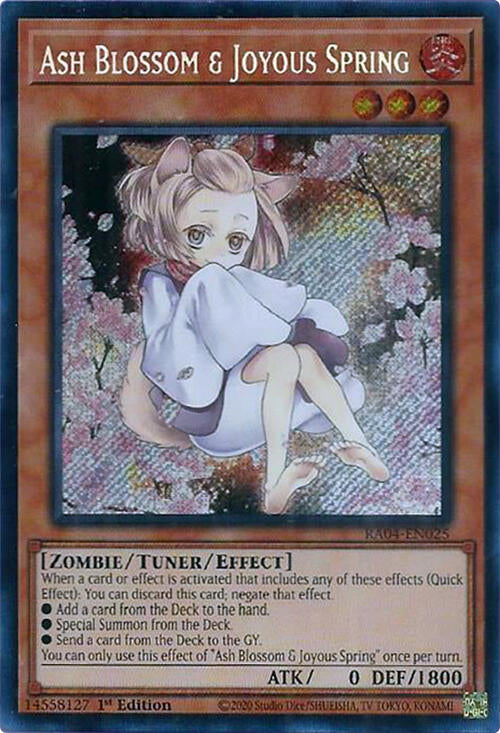 Ash Blossom & Joyous Spring (Alternate Art) [RA04-EN025] Secret Rare | Cracking-Singles