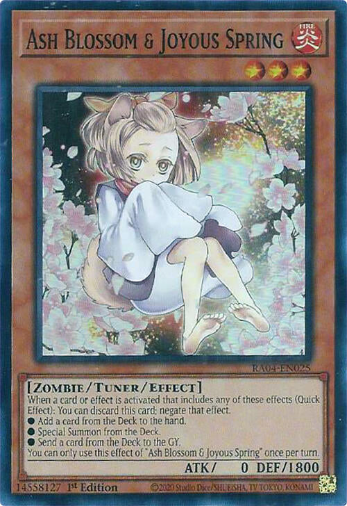 Ash Blossom & Joyous Spring (Alternate Art) [RA04-EN025] Super Rare | Cracking-Singles