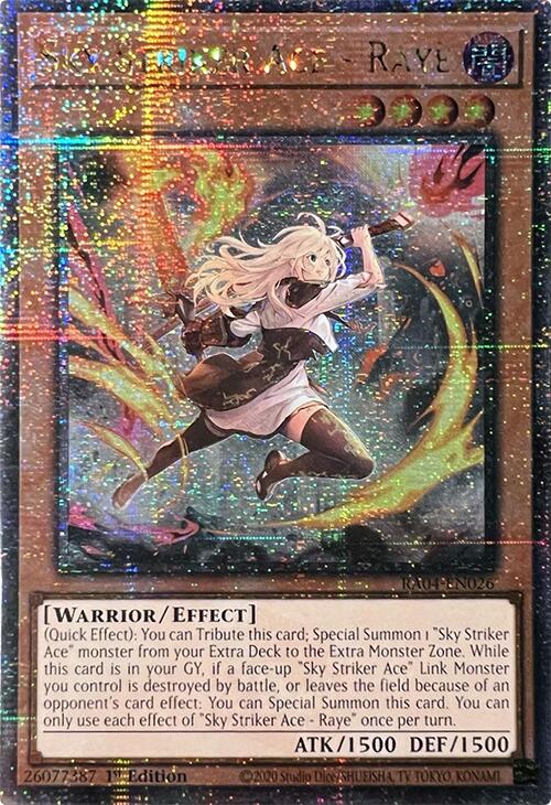 Sky Striker Ace - Raye (New Art) [RA04-EN026] Quarter Century Secret Rare | Cracking-Singles