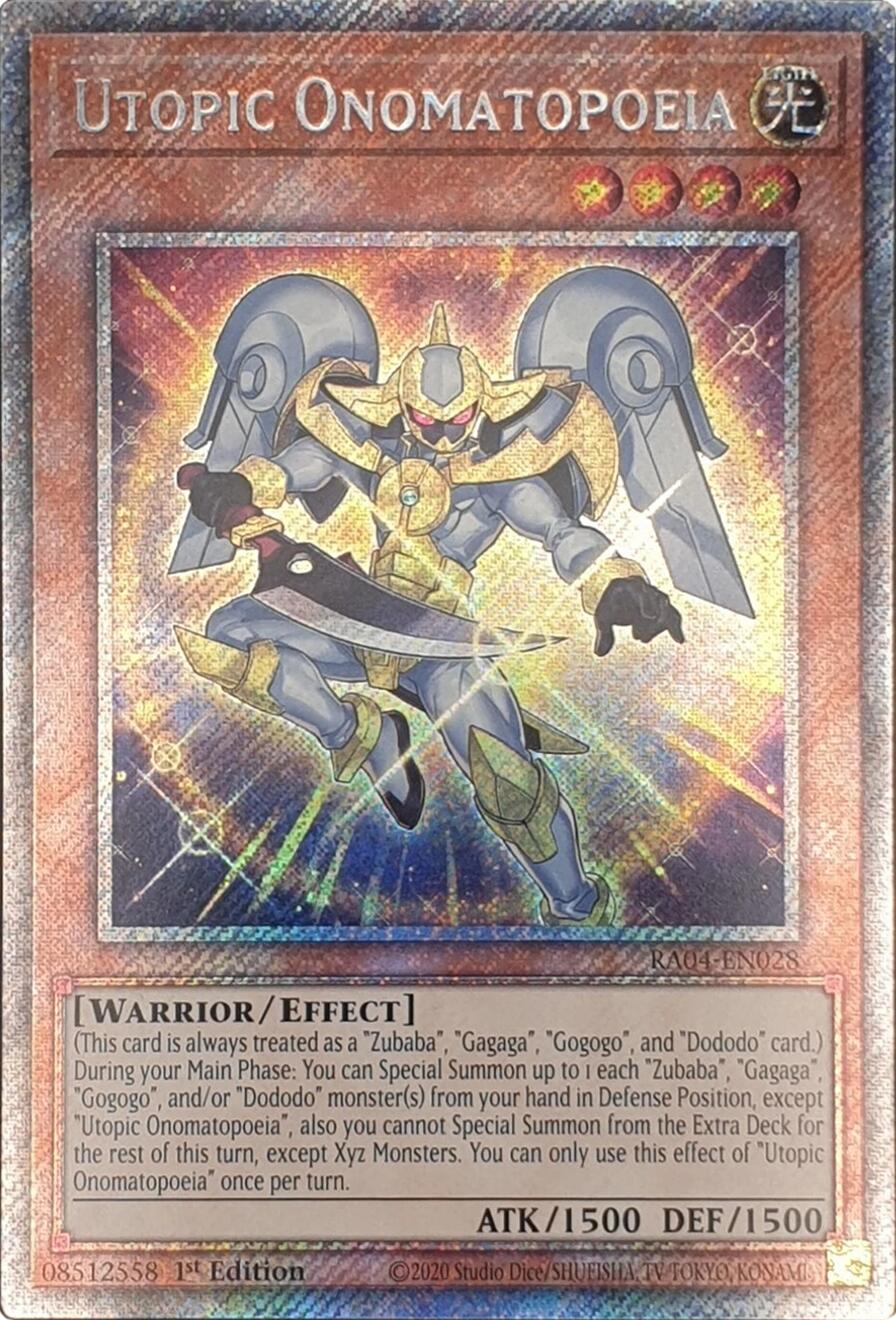 Utopic Onomatopoeia [RA04-EN028] Platinum Secret Rare | Cracking-Singles