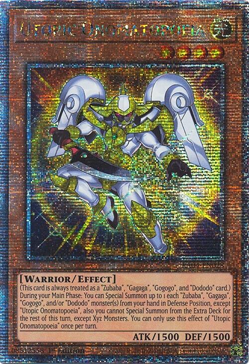 Utopic Onomatopoeia [RA04-EN028] Quarter Century Secret Rare | Cracking-Singles