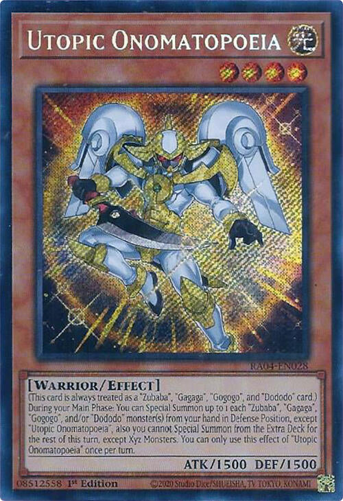 Utopic Onomatopoeia [RA04-EN028] Secret Rare | Cracking-Singles