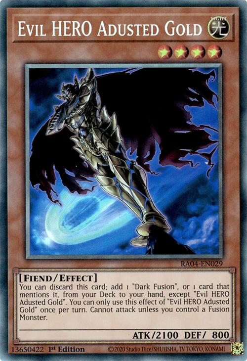 Evil HERO Adusted Gold [RA04-EN029] Prismatic Collector's Rare | Cracking-Singles