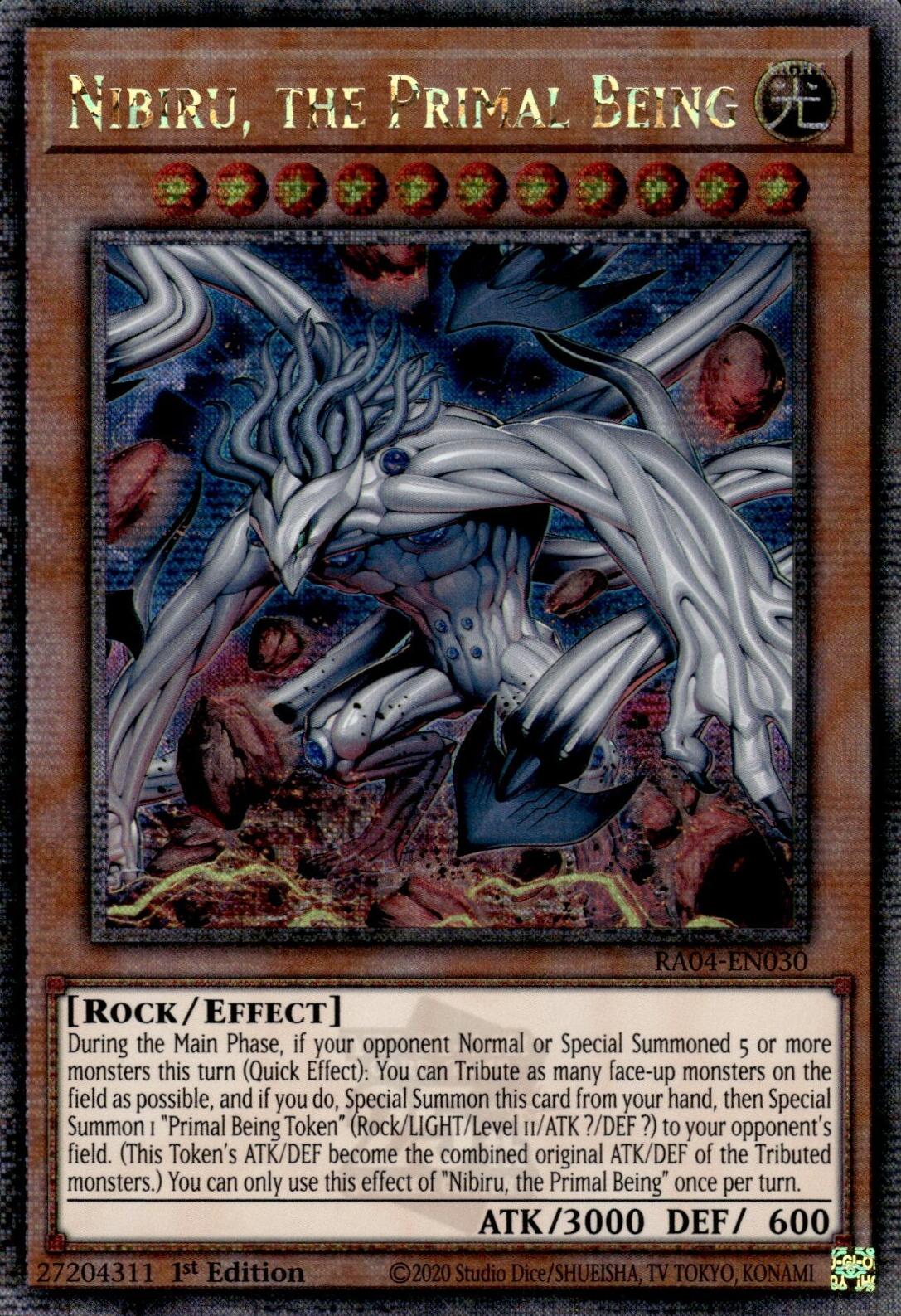Nibiru, the Primal Being (New Art) [RA04-EN030] Quarter Century Secret Rare | Cracking-Singles