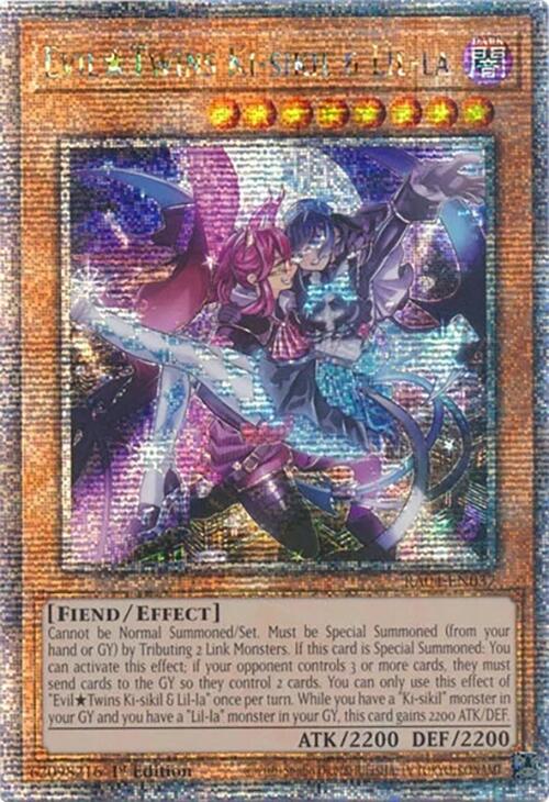 EvilTwins Ki-sikil & Lil-la [RA04-EN037] Quarter Century Secret Rare | Cracking-Singles
