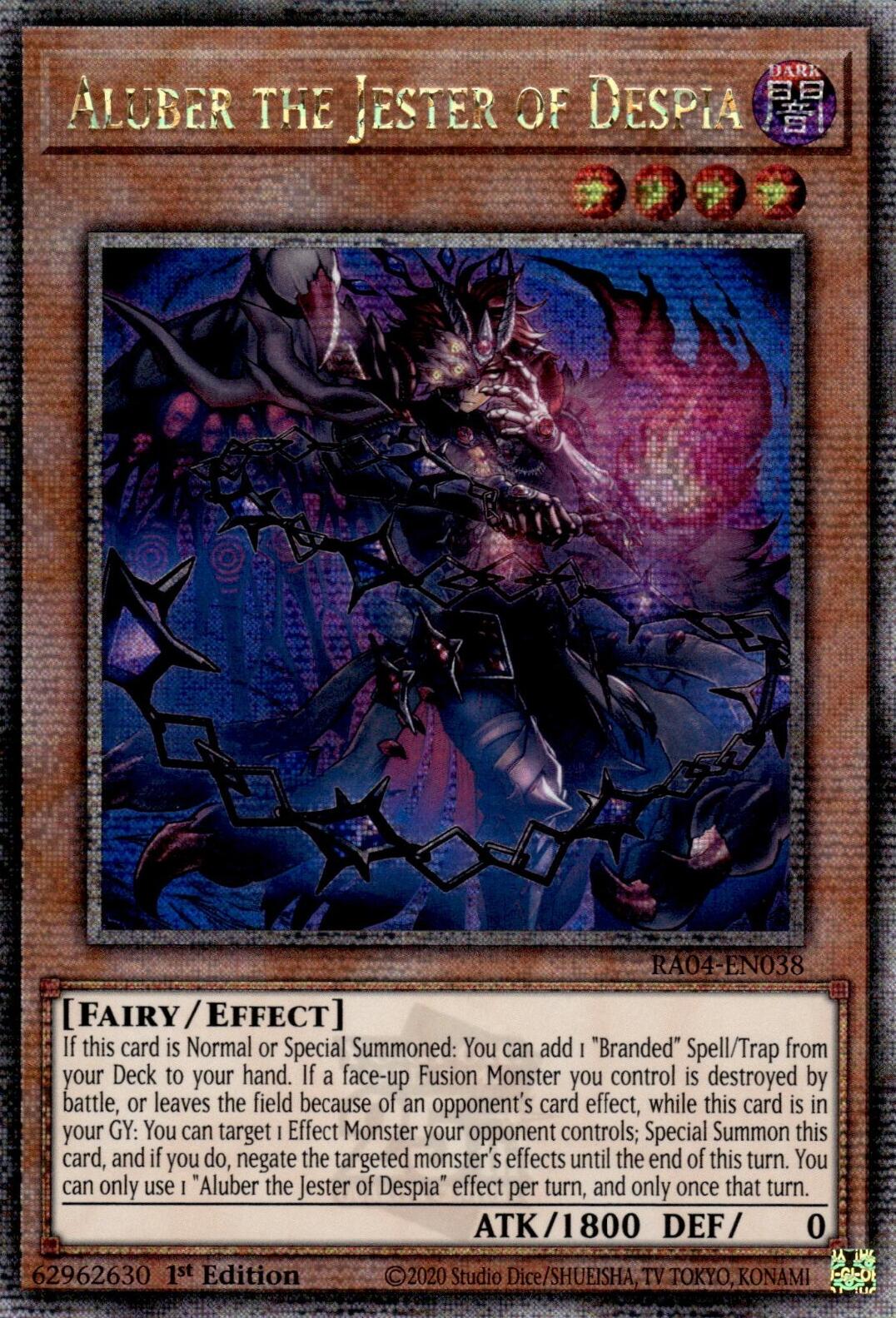 Aluber the Jester of Despia (New Art) [RA04-EN038] Quarter Century Secret Rare | Cracking-Singles