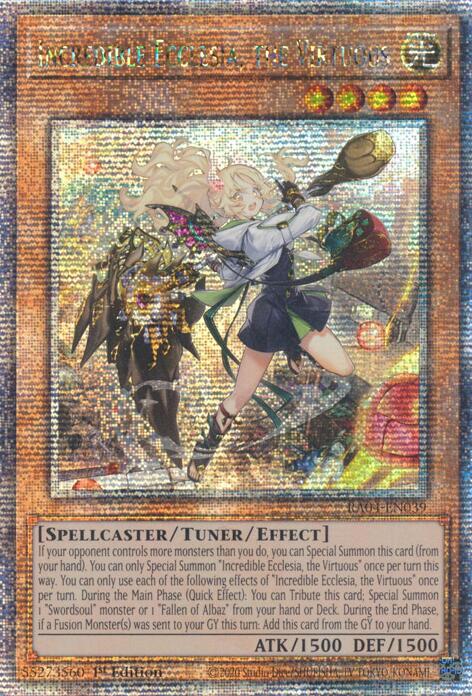 Incredible Ecclesia, the Virtuous (New Art) [RA04-EN039] Quarter Century Secret Rare | Cracking-Singles
