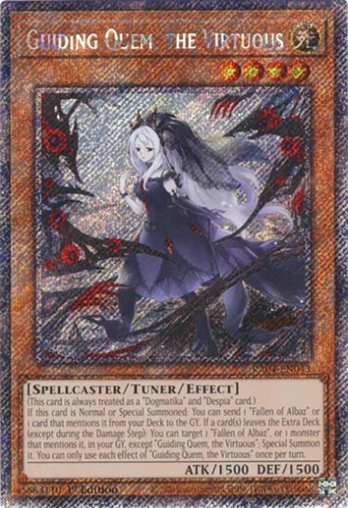 Guiding Quem, the Virtuous [RA04-EN043] Platinum Secret Rare | Cracking-Singles
