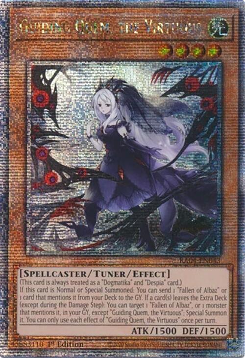 Guiding Quem, the Virtuous [RA04-EN043] Quarter Century Secret Rare | Cracking-Singles