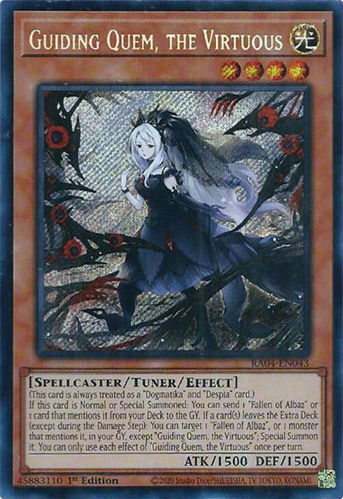 Guiding Quem, the Virtuous [RA04-EN043] Secret Rare | Cracking-Singles