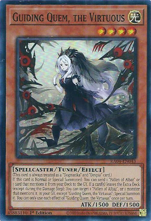 Guiding Quem, the Virtuous [RA04-EN043] Super Rare | Cracking-Singles