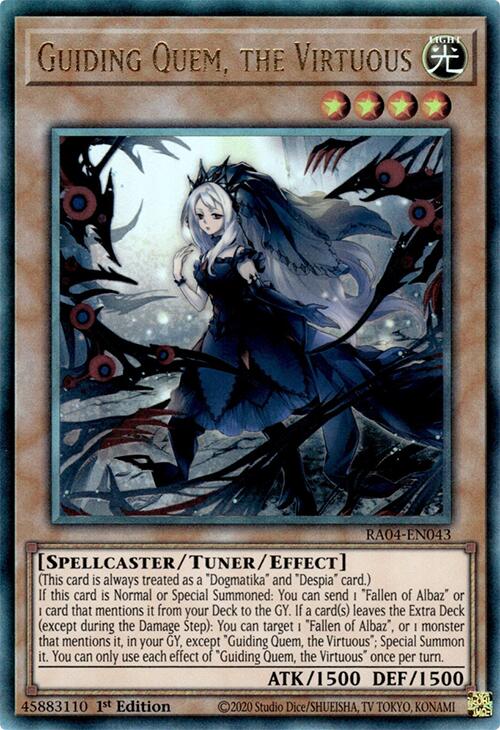 Guiding Quem, the Virtuous [RA04-EN043] Prismatic Ultimate Rare | Cracking-Singles