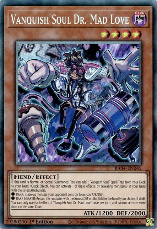 Vanquish Soul Dr. Mad Love [RA04-EN045] Prismatic Collector's Rare | Cracking-Singles