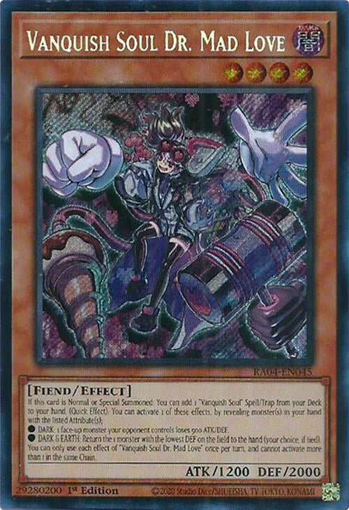Vanquish Soul Dr. Mad Love [RA04-EN045] Secret Rare | Cracking-Singles