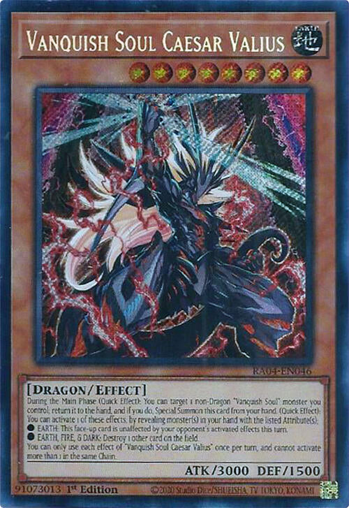 Vanquish Soul Caesar Valius [RA04-EN046] Secret Rare | Cracking-Singles