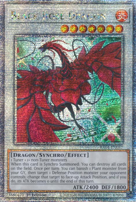 Black Rose Dragon (Alternate Art) [RA04-EN057] Quarter Century Secret Rare | Cracking-Singles