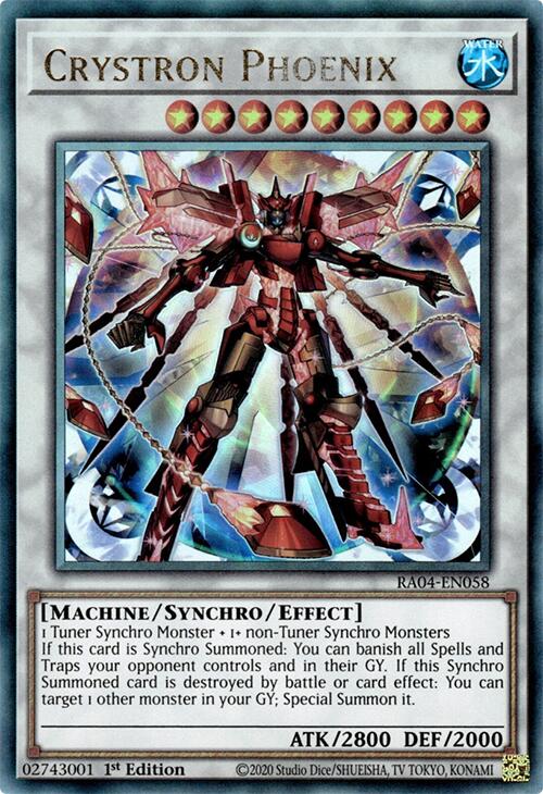 Crystron Phoenix [RA04-EN058] Prismatic Ultimate Rare | Cracking-Singles