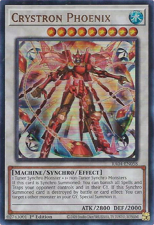 Crystron Phoenix [RA04-EN058] Ultra Rare | Cracking-Singles