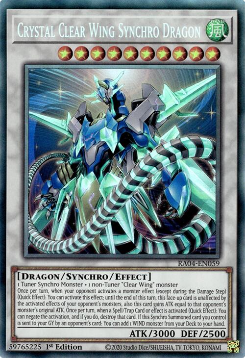 Crystal Clear Wing Synchro Dragon [RA04-EN059] Collector's Rare | Cracking-Singles