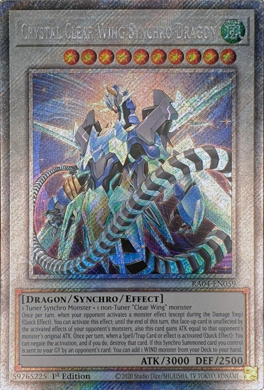 Crystal Clear Wing Synchro Dragon [RA04-EN059] Platinum Secret Rare | Cracking-Singles