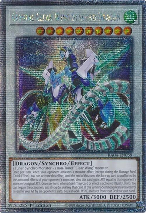 Crystal Clear Wing Synchro Dragon [RA04-EN059] Quarter Century Secret Rare | Cracking-Singles