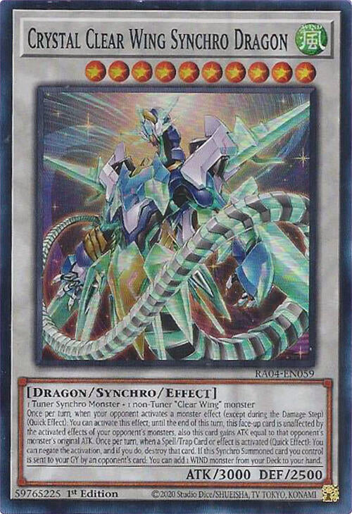 Crystal Clear Wing Synchro Dragon [RA04-EN059] Super Rare | Cracking-Singles