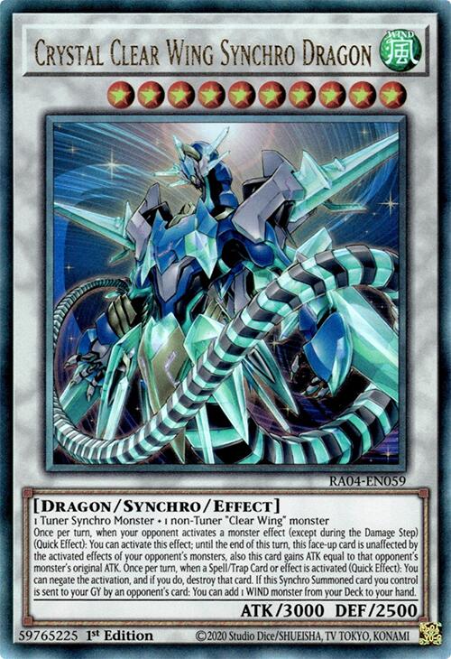 Crystal Clear Wing Synchro Dragon [RA04-EN059] Prismatic Ultimate Rare | Cracking-Singles