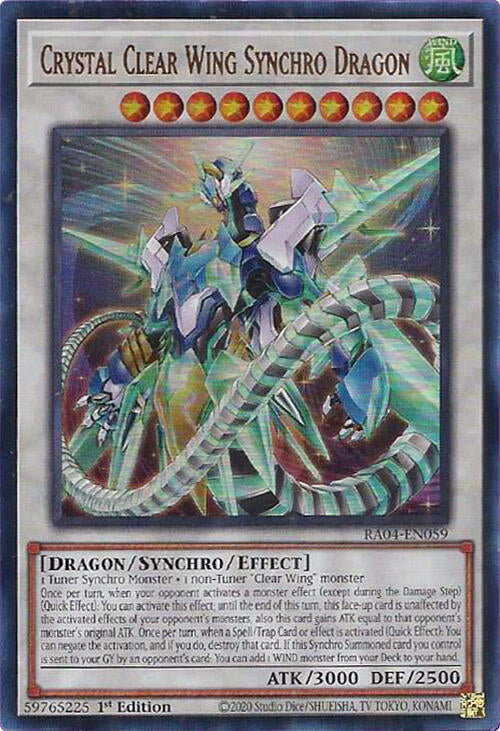 Crystal Clear Wing Synchro Dragon [RA04-EN059] Ultra Rare | Cracking-Singles