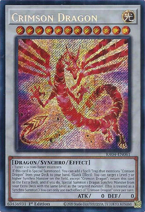 Crimson Dragon (card) [RA04-EN061] Secret Rare | Cracking-Singles