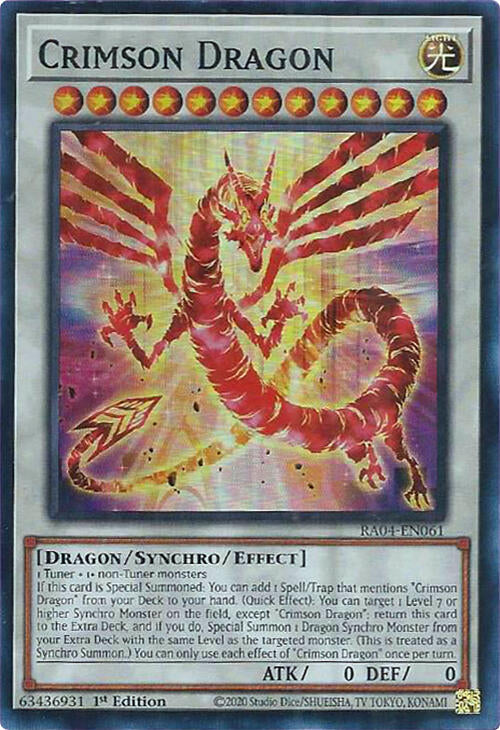 Crimson Dragon (card) [RA04-EN061] Super Rare | Cracking-Singles
