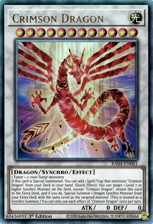 Crimson Dragon (card) [RA04-EN061] Prismatic Ultimate Rare | Cracking-Singles