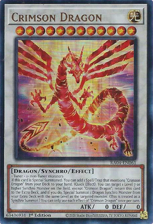 Crimson Dragon (card) [RA04-EN061] Ultra Rare | Cracking-Singles