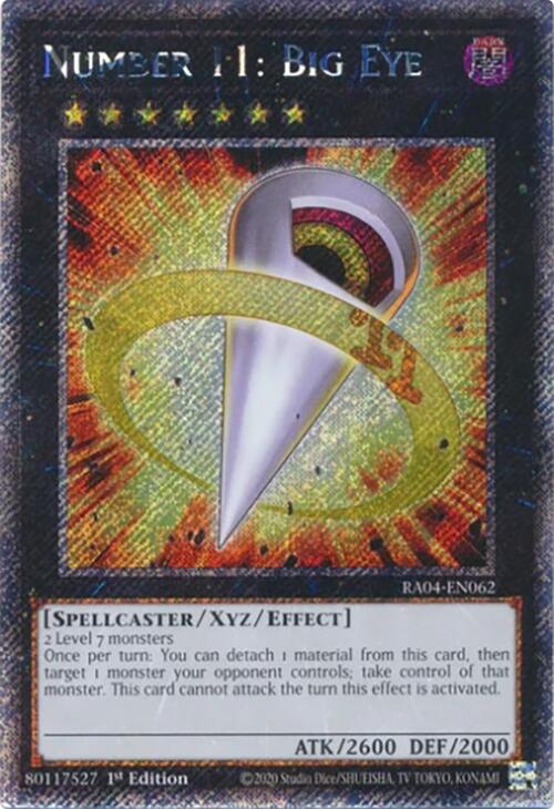 Number 11: Big Eye [RA04-EN062] Platinum Secret Rare | Cracking-Singles