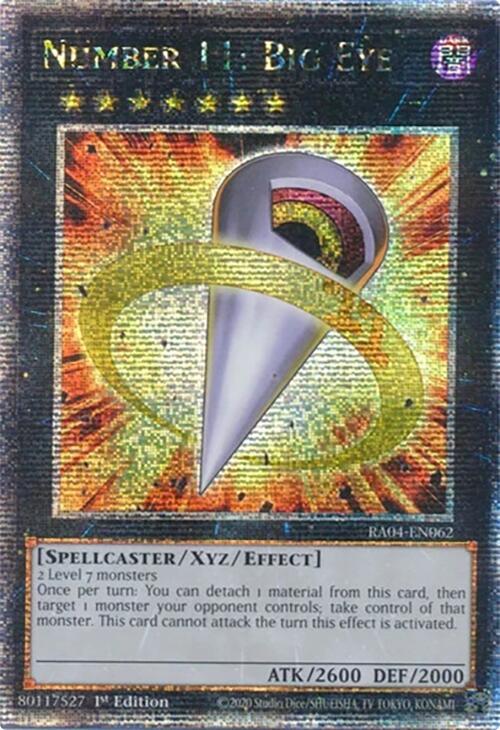 Number 11: Big Eye [RA04-EN062] Quarter Century Secret Rare | Cracking-Singles