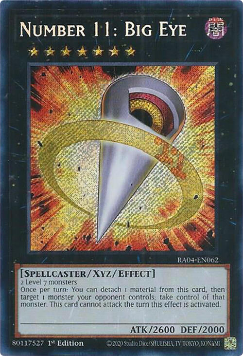 Number 11: Big Eye [RA04-EN062] Secret Rare | Cracking-Singles