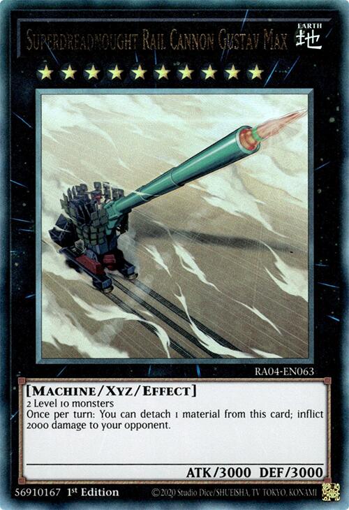 Superdreadnought Rail Cannon Gustav Max [RA04-EN063] Prismatic Ultimate Rare | Cracking-Singles