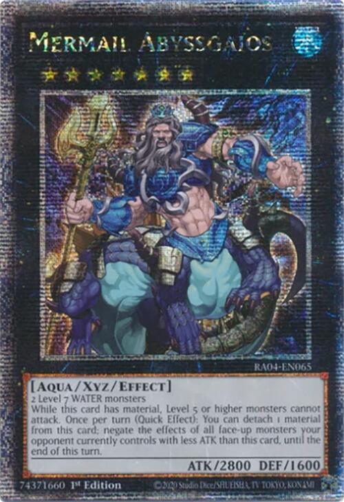Mermail Abyssgaios [RA04-EN065] Quarter Century Secret Rare | Cracking-Singles