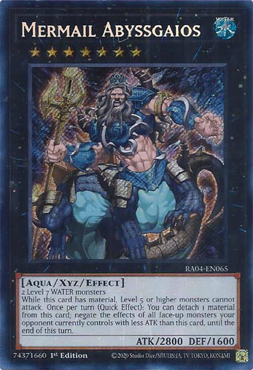Mermail Abyssgaios [RA04-EN065] Secret Rare | Cracking-Singles