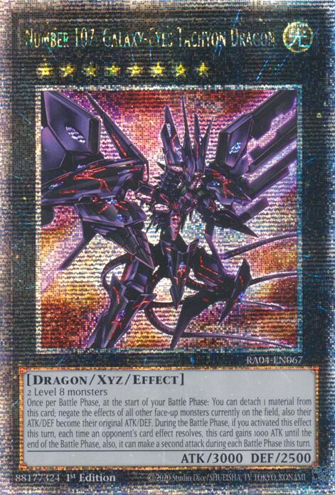 Number 107: Galaxy-Eyes Tachyon Dragon [RA04-EN067] Quarter Century Secret Rare | Cracking-Singles