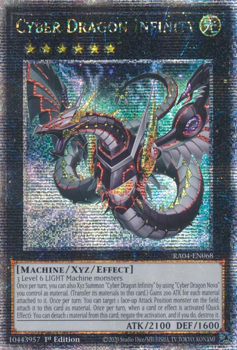 Cyber Dragon Infinity (Alternate Art) [RA04-EN068] Quarter Century Secret Rare | Cracking-Singles