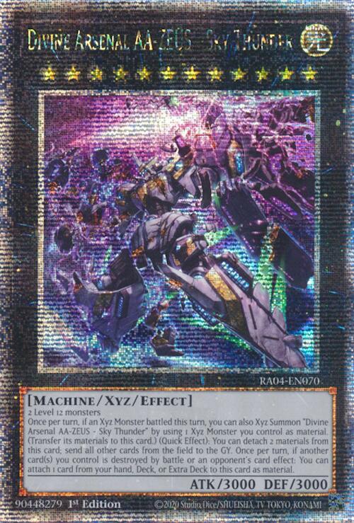 Divine Arsenal AA-ZEUS - Sky Thunder (New Art) [RA04-EN070] Quarter Century Secret Rare | Cracking-Singles